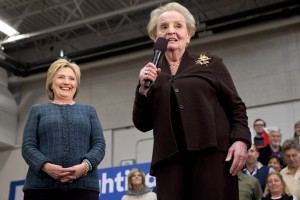Madeleine Albright introducing Hilary Clinton
