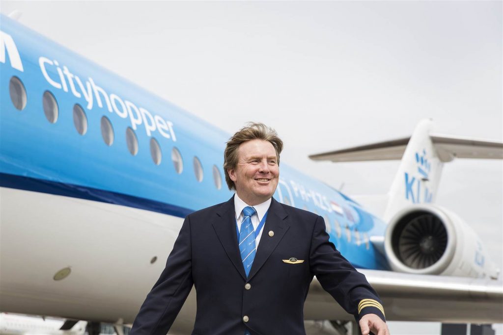 King Willem-Alexander - moonlighting with KLM.
