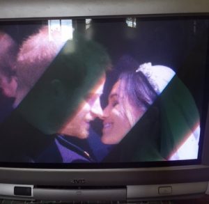 The Kiss. (I told you it wasn't a posh telly...)